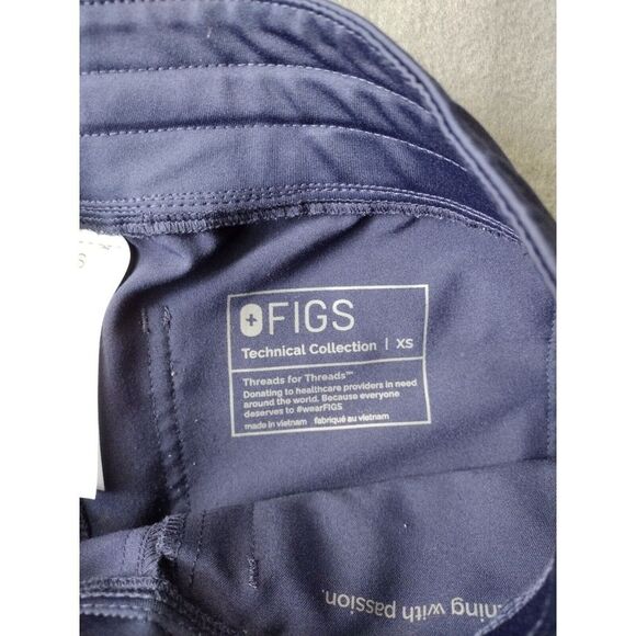 Figs Scrub Pants Womens XS Blue Yola Cargo Ankle Slit W2SW2023‎ Technical - Picture 9 of 10